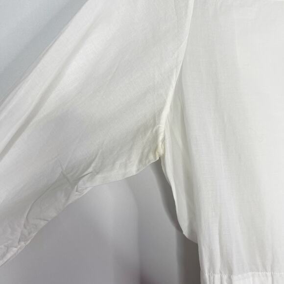 Chloe Small White Pineapple Broderie Anglaise Dress Long Sleeve Tie Waist Eyelet - Picture 16 of 16